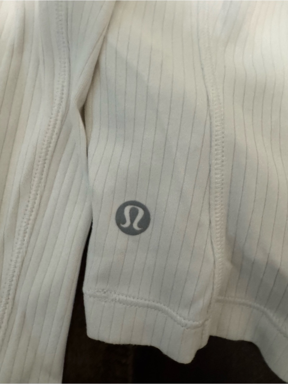 Lululemon Quarter-Zip Ribbed Long-Sleeve Top - White - Picture 6 of 6